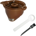 Single Serve Ground Coffee Brew Basket,Coffee Filter,Lightweight,with Spoon Brush Sturdy Holder for Coffee Maker Models