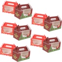 10pcs Decorative Dessert Boxes for for Christmas for and Parties Food-grade Material Festive Design