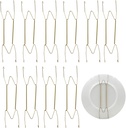 10Pcs Wall Plate Hangers, Sturdy Metal W-Shape Invisible Spring Plate Holders for Decorative Wall Display & Art Collection