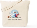 CafePress Stork Baby Puerto Rico USA Tote Bag Reusable Natural Beige Canvas Shopping Bag