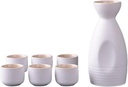 Sake Set Japanese Sake Pot Set Traditional Sake Cup Porcelain Pottery Ceramic Crafts Wine Glasses Cups 7 Piece C Practical