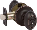 Delaney Hardware Entrance Carlyle Knob Entrance for Left/Right-Handed Doors, Edge Oil Rubbed Bronze