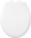 Signature Hardware 447327 Bradenton Round Closed-Front Toilet Seat And Lid with Soft Close and Quick Release - White