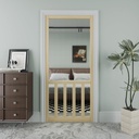 Front Wooden Screen Door for Swing Doors，36x80 Inch Solid Pine French Style with Universal Hinged Gauze Mesh Screen Door for Exterior/Interior，Pre-Assembled Easy Installation