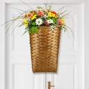 Domensi 15.5 x 10 x 7.5 Inch Front Door Basket Woven Wall Hanging Basket Hanging Storage Decor Farmhouse Decor Crafting DIY for Front Door(15.5 x 10 x 7.5 Inch,Classic Style)