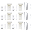 KUMGROT 2.17 x 1.46-inch Toilet Mounting Bolts, Toilet Seat Ring Replacement Kit for Replacing Old Bolts Or Reinforcing The Toilets, 3 Pcs L-Shaped Mounting Bracket Set