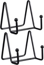 2pcs Versatile Display Stand for Decorative Plates Photos Books Material Sleek Tabletop Holder