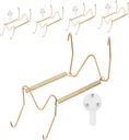 IMIKEYA 10Pcs Invisible Plate Hanging Hooks with Traceless Nails Wall Mount Plate Holders for Decorative Plates Frames and Artwork Display