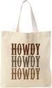Howdy Western Canvas Tote Bag for Women, Western Gifts for Women, Cowgirl Gifts, Western Stuff for Women, Cowgirl Stuff, Western Tote Bag, Reusable Grocery Bags Shopping Bags