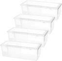 ABOOFAN 4pcs Sealed Crisper Box Airtight Storage Containers for Organizing Food Storage Box for Cereals Beans Spaghetti
