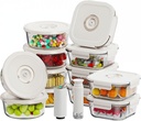 HOLDN’ STORAGE Vacuum Food Storage Containers, Set of 12 Glass Containers with Electronic & Manual Pump - Keep Food Fresh Longer, BPA-Free Glass, Leak-Proof, Ideal for Meal Prep, Marinating