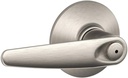 SCHLAGE F40JAZ619 Jazz Privacy Lever, Satin Nickel