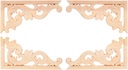 Ciieeo Corner Molding Trim 4PCS Applique Decor Carved Wood Onlay for Bed Door Cabinet Wardrobe Furniture Decoration(13 * 7cm) Window Screen Corners