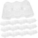 15-Piece Plastic Cake Carrier Set Lids Portable Cupcake Containers Visible Dessert Boxes for Baking and Party Supplies