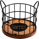 PRETYZOOM Coffee Pod Holder with Handles Storage Basket for Coffee Station Accessories Chic Metal Wire Design for Easy Access and Versatile Use for Fruits and Snacks Sturdy Construction