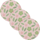 3 Pcs Kitchen Trivet for Crock Pot 15in Dish Holder Kitchen Aid Porta platos para mesa Green Floral Pink