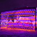 weillsnow 198 LED Halloween Net Lights,9.8FT*6.6FT Connectable Plug in Waterproof Mesh Lights with 8 Modes, Halloween Decorations Outdoor for House, Garden, Bush Decor