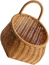 VALICLUD Lightweight Woven Hanging Basket for Kitchen Wall Mounted Storage Vegetable and Fruit Holder Rustic Farmhouse Style Decorative Organizer for Bread and Food Display