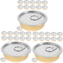Amosfun 36 Pcs Aluminum Can Food Preservation Tin Small Storage Can Food Tins with Lids s Bulk -grade Dessert Storage Cookie s with Lids Small s Round