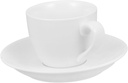 Luxshiny Elegant White Ceramic Coffee Cup and Saucer Tea Cup for Hot Beverages Including Coffee Latte Cappuccino and Hot Chocolate Household Drinkware Gift