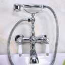 Faucet Bathtub Faucets Polished Chrome Brushed Bathtub Faucet with Hand Shower Bathroom Bath Shower Faucets