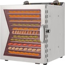 Food Dehydrators Machine for Jerky, Knobs Electric Countertop Fruit Dryer,Herbs Dryer,800 W 12 Shelf Stainless Steel Dehydrator with 12 Grid Trays Fruit Dryer Machine