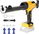 Cordless Caulking Gun Compatible with DeWalt 20V Max Battery (Tool Only) 10oz Electric Caulking Gun with Anti-Drip, 6-Speed,LED Light – Ideal for Sealing, Filling & Repairing Windows, Bathrooms