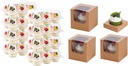 Bundle of 45 Pack Cupcake Holders and 25 Pcs Cupcake Boxes for Cupcakes Muffins Party Favors