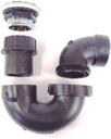 P118C Chrome Finish Mobile Home Tub Drain Assembly Kit, Black