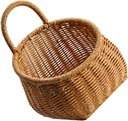 Zerodeko Elegant Woven Storage Basket Hanging Fruit Basket Boho Decor Kitchen Decor Hanging Storage Container