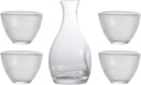 Sake Cup Set,Japanese Sake Cup,1 Set Trendy Floating Clear Glasses Service Kettle Include Birthday Warming or Sake Design Glass and Giftware Liquor Unique Simple