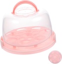 Unomor 1set Reusable Cake Keeper Box with Portable Handle Clear Cake Carrier for and Desserts Sturdy Clamps for Secure Storage for Parties and Events Height