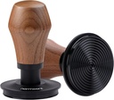 Normcore 53.3mm Coffee Tamper V4.1 with Click Sound Feedback, Espresso Spring Loaded Tamper With Titanium PVD Coating Ripple Base For Breville Sage 54mm Portafilters, Genuine American Walnut Handle