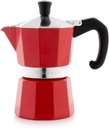 Bellemain Stovetop Espresso Maker | Italian Moka Pot Espresso Maker, Classic Aluminum Design Mocha Pot for Home Brewing & Camping | Easy to Use & Clean - 3-Cup, Red