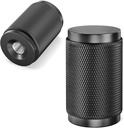 10 Piece Set of Knurled Knobs Matte Black Cylindrical Aluminum Durable and Stylish for Kitchens, bathrooms, Closets, Dressers and Other cabinets.
