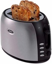 Oster 2-Slice Toaster with Extra Wide Slots, Bagel Toaster for All Bread Types, Brushed Stainless Steel
