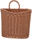 PRETYZOOM Kitchen Woven Basket Wall Hanging Storage Fruit Vegetable Holder Ginger Organizer Rustic Decor