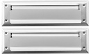 Solid Steel Satin Color with Spring Flap | Mail Slot Fits to Most Doors | Outer Size 10 Inches by 3 inches | Set with Front and Rear Piece and Screws