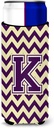 Letter K Chevron Purple and Gold Ultra Beverage Insulators for slim cans