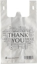 JET PAPER BAGS - 12.5”x7.7”x17.5” [10 Pcs] Large Non-Woven White Shopping Bags with Multilingual Thank You Print Prime for Takeout, Grocery, Retail, Weddings - Recyclable (White 10 Pcs Count)