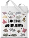 Dumyum Funny Canvas Tote Bag Gifts for Women Girls Coworkers Besties Friends Daily Reminder Affirmation Aesthetic Reusable Grocery Shoulder Bag for Shopping Travel Daily Commute