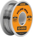 63/37 Solder Wire, high Purity no-wash tin-Lead Rosin cored Wire with 1.8% Flux for Electric Soldering (0.8mm 50g)