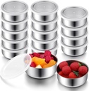 16Pack 9 oz Stainless Steel Container Stainless Steel Snack Containers with Lids Metal Food Storage Containers Leak Proof Metal Lunch Box
