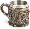 Veronese Design 2 oz Steampunk Gear Mini Mug Shot Glass With Removable Stainless Steel Insert