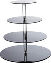 Round Acrylic Cake Stand Cupcake Holder Wedding Birthday Cake Display Rack Carrier