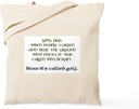 CafePress Golf Tote Bag Reusable Natural Beige Canvas Shopping Bag