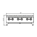 36" Heavy Duty Countertop Natural Gas Range | Cooking Stove Hot Plate with Adjustable Legs and (6) Burners for Kitchen Restaurant | 150,000 BTU | 36"W x 27-1/2"D, 13-1/2"H, Stainless Steel