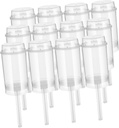 30pcs Clear Round Cake Push Pop Containers Portable DIY Baking Cups Leakproof Holder for Cake Pops Shooter Ice Cream Jelly Desserts Party Use