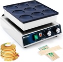 Hehinton® 9-Hole Pancake Maker, Φ76mm Dorayaki Pancake Machine, Temp Control 122-572°F, 0-5 Min Timer, 850W Non-stick Electric Poffertjes Pan for Home Kitchen Restaurant Snack Bar Party