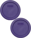 Pyrex 7202-PC 1-Cup Plum Purple Food Storage Replacement Lid (2-Pack) - Made in USA